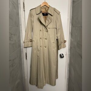 Burberry Tan Double-Breasted Trench Coat